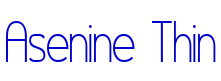 Asenine Thin 字体